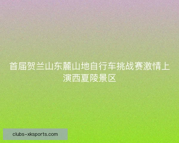 首届贺兰山东麓山地自行车挑战赛激情上演西夏陵景区