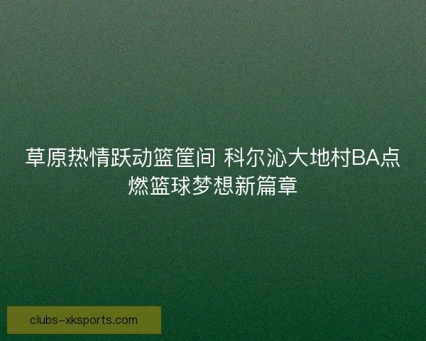 草原热情跃动篮筐间 科尔沁大地村BA点燃篮球梦想新篇章